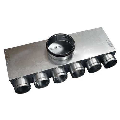 Quiet-Vent 75mm 6 Point Top Entry Distribution Box 150mm Spigot