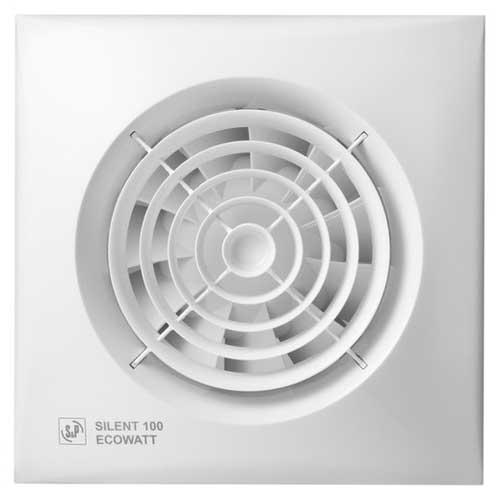 S&P SILENT200 White Bathroom Extractor Fan - 125mm