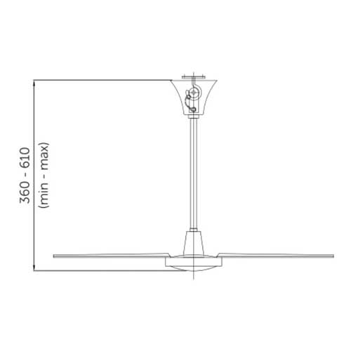 Hydor 56" Destratification Sweep Ceiling Fan HCF1400